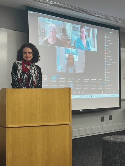 The moderator and panelists share perspective n the history of the ERA.